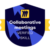 Collaborative meetings certified skill badge.